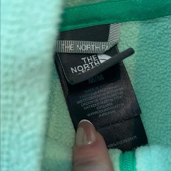 The North Face Light Green Fleece Jacket - Picture 2 of 2